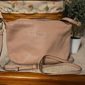 FURLA Pink Pebbled Crossbody Bag Elegant Bag EUC 🌷💖